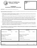 Form Np/sf Dp-1a - Confidential Declaration Of Domestic Partnership