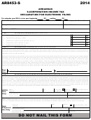 Fillable Form Ar8453-S - Arkansas S-Corporation Income Tax Declaration For Electronic Filing - 2014 Printable pdf