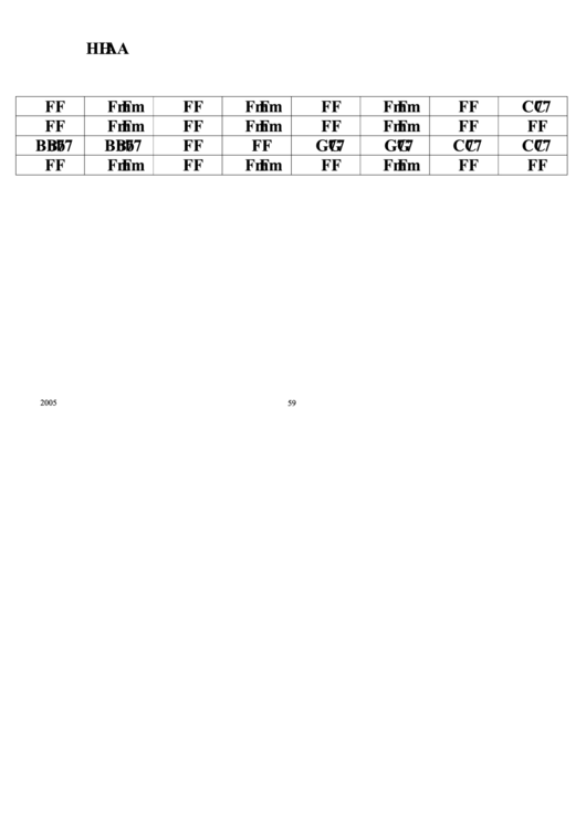 Jazz Chord Chart - Hia (2005) Printable pdf