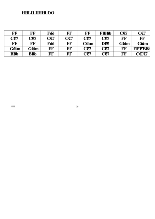 Jazz Chord Chart - Hi Lili Hi Lo Printable pdf