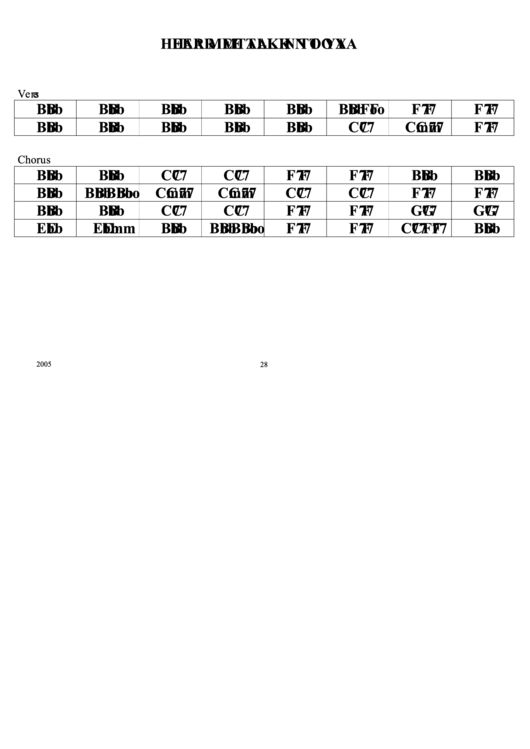 Hear Me Talkin To Ya Chord Chart Printable pdf