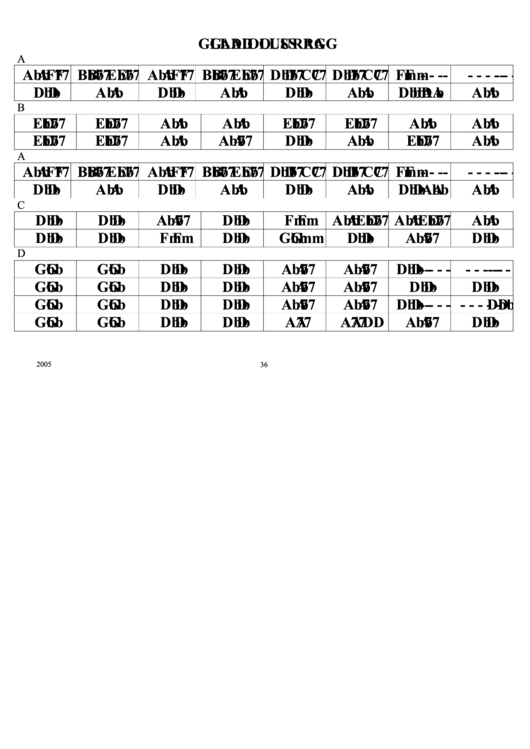 Gladiolus Rag Chord Chart Printable pdf