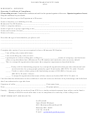 Operator Certificate Of Compliance Form