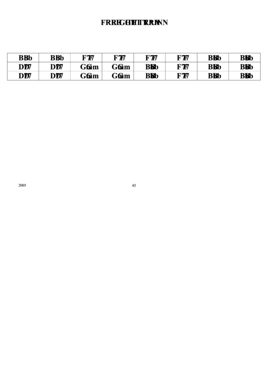 Jazz Chord Chart - Freight Train Printable pdf