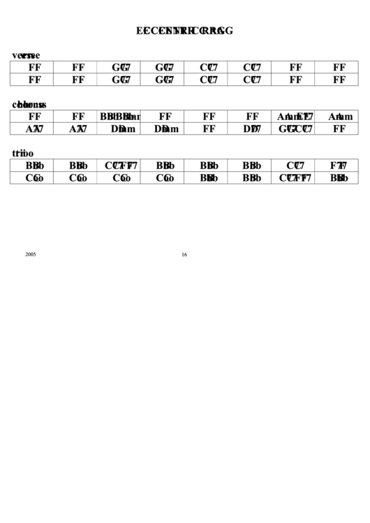 Eccentric Rag Chord Chart Printable pdf