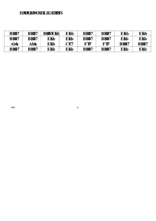 Jazz Chord Chart - Harbour Light Printable pdf