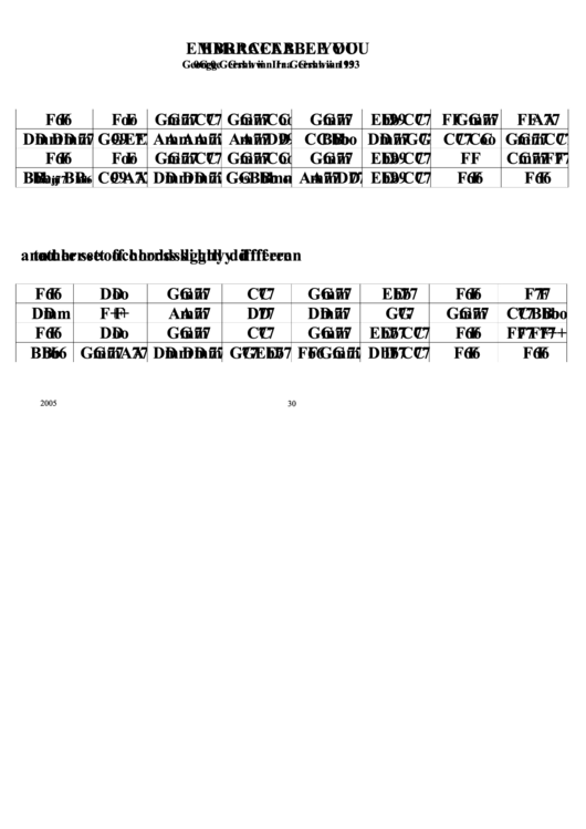 Embraceable You Chord Chart Printable pdf