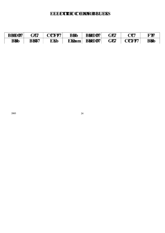 Electric Chair Blues Chord Chart Printable pdf