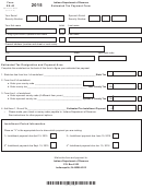 Form Es-40 - Estimated Tax Payment Form - 2015