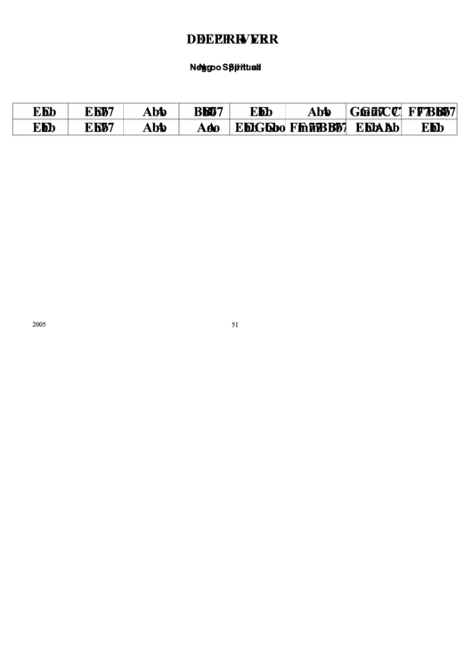 Jazz Chord Chart - Deep River Printable pdf