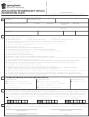 Form Mv-14ev - Application Form For Emergency Vehicle Registration Plate