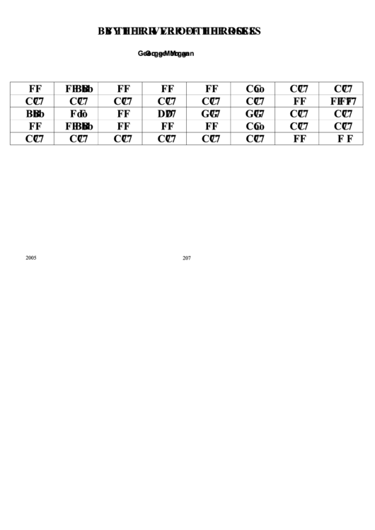 By The River Of The Roses Chord Chart Printable pdf