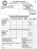 Form 1 - Sales Use/consumer's Use Tax From - City Of Montgomery, Alabama