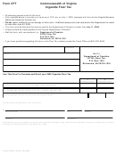 Form Cft - Cigarette Floor Tax Tax - State Of Virginia