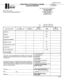 Sales Tax Report Form - Municipality Of Hoover, Alabama