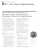 Form Income 23 - Tax Credit For Contributions To Enterprise Zone Administrators, Programs, Projects Or Organizations - 2000