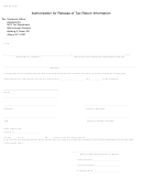 Form Dtf-65 - Authorization For Release Of Tax Return Information