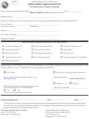 Form Eft-1 - Authorization Agreement Form For Electronic Funds Transfer - Indiana Department Of Revenue