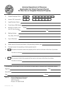 Application For Direct Payment Permit For Use Tax On Tangible Personal Property Form - Arizona Department Of Revenue, Arizona
