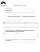 Application Form For Utility Occupation License And Tax Return - City Of Bothell