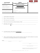 Form Llc-5.47 - Illinois Limited Liability Company Act Statement Of Correction