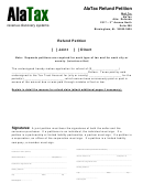 Refund Petition Form - Alatax