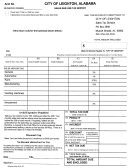Sales And Use Tax Report Form - City Of Leighton