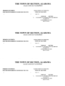 Sales And Use Tax Report Form - The Town Section Of Alabama Printable pdf