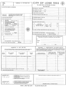 Sale Taxes Form - City Of Lone Tree
