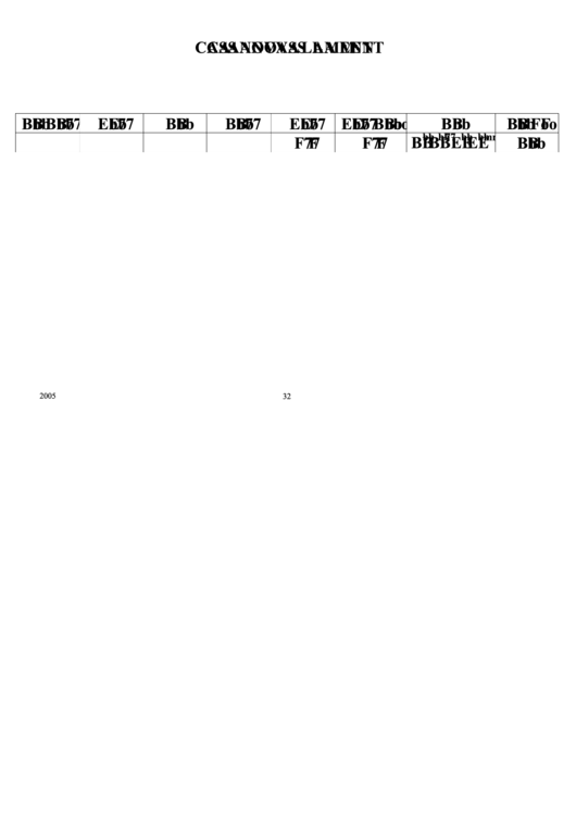 Casanovas Lament Chord Chart Printable pdf