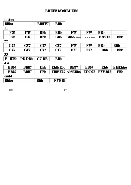 Buffalo Blues Chord Chart Printable pdf