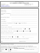 City Business License Application Form - City Of Unalaska