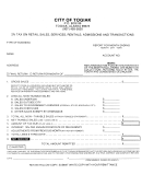 Sales Tax Form - City Of Togiak