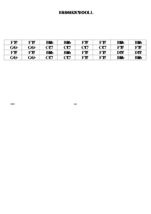 Broken Doll Chord Chart Printable pdf