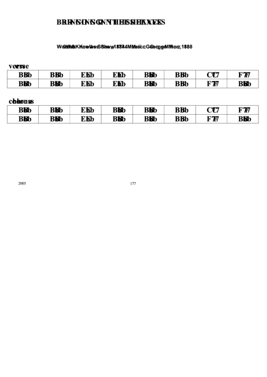 Jazz Chord Chart - Bringing In The Sheaves