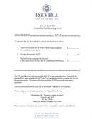 Hospitality Tax Reporting Form