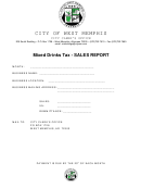 Mixed Drinks Tax - Sales Report Form