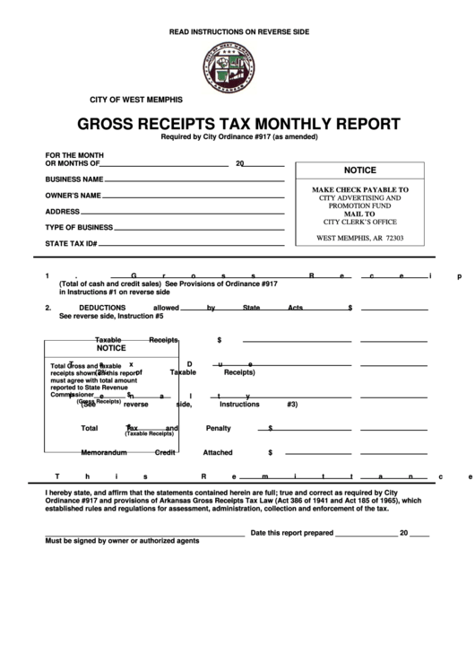 total monthly gross receipts