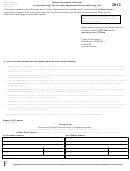 Form Fab-103 - Food And Beverage Tax Or County Supplemental Food And Beverage Tax - 2012