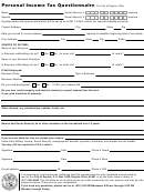 Personal Income Tax Questionnaire Form