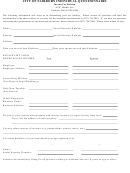 Individual Questionnaire Form