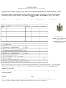 Tax Declaration For Cigarettes Form - State Of Maine