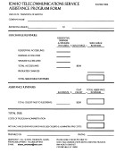 Idaho Telecommunications Service Assistance Program Form