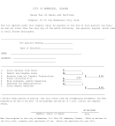 Sales Tax On Sales And Services Form - City Of Newhalen, Alaska