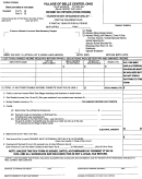 Form Vob506 - Income Tax Return - Village Of Belle Center, Ohio