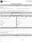 Certificate Of Adoption Form - Illinois Department Of Public Health