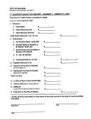 1st Quarter Sales Tax Report Form - City Of Galena - 2002