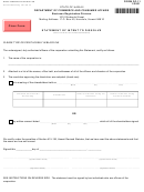 Form Dc-11 - Statement Of Intent To Dissolve 2001