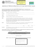 Application For Withdrawal Of Registration Of A Foreign Limited Liability Company