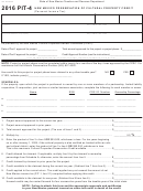 Form Pit-4 - New Mexico Preservation Of Cultural Property Credit (Personal Income Tax) - 2016 Printable pdf
